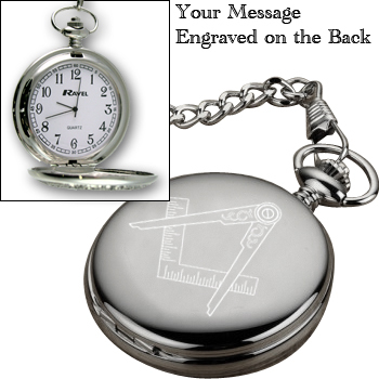 Engraved Masonic Pocket Watch